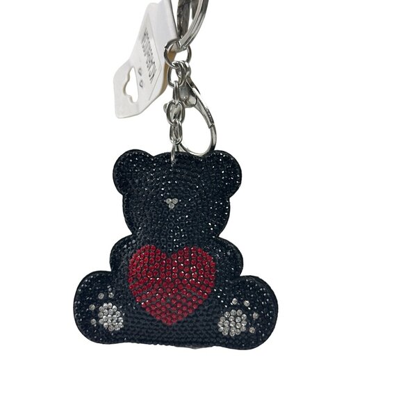 Sparkly Bear Keychain With Heart & Rhinestones - Picture 4 of 7